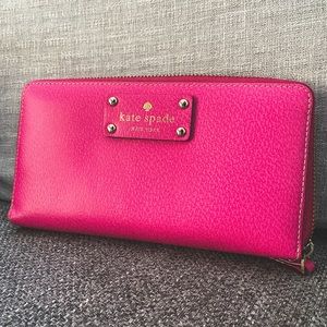 Pink Kate Spade Leather Wallet
